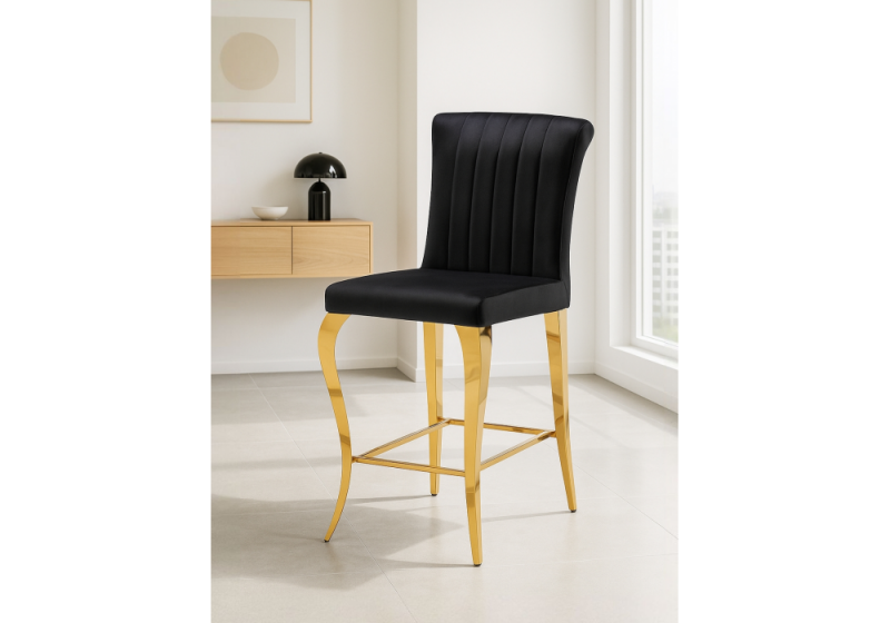 Барный стул Joan black / gold (47x64x106)