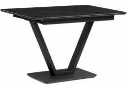 Керамический стол Бугун 120(160)х80х77 черный мрамор / черный (80x77)