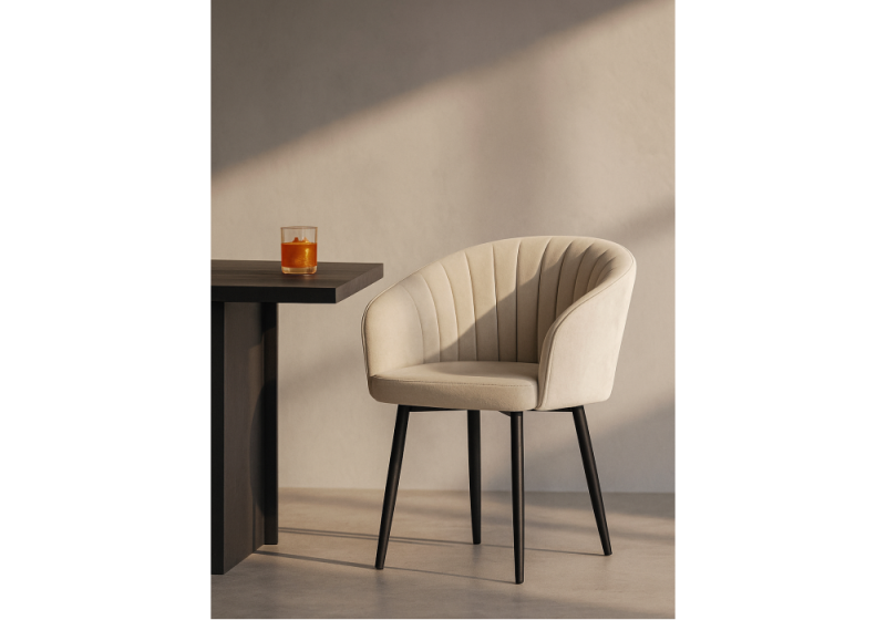 Стул на металлокаркасе Моншау поворотный 360 marseille 2 данс / черный (60x53x83)