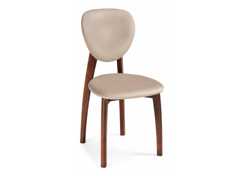 Стул деревянный Вакимо ткань tenerife beige / миланский орех (44x50x85). 