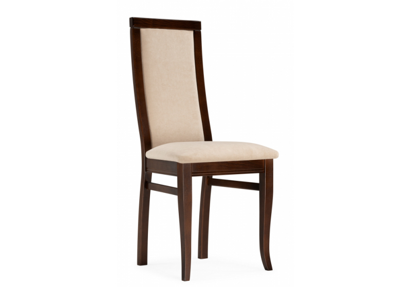 Стул деревянный Давиано велюр тедди 008 / орех темный (45x50x98,5). 